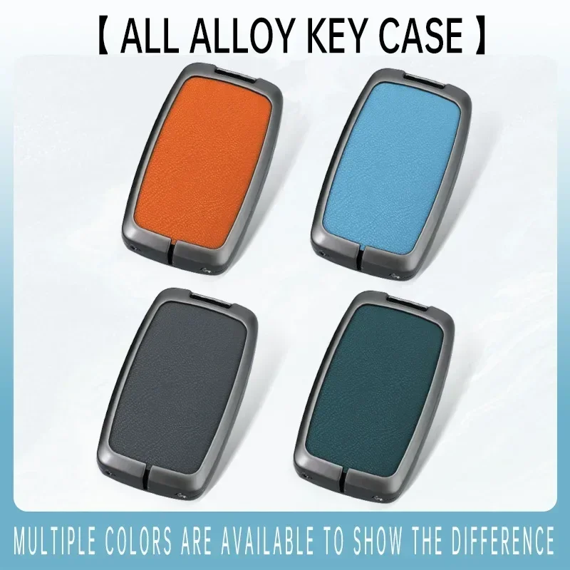 Zinc Alloy Leather Car Key Case Cover Key Shells For Land Rover Range Rover Evoque Discovery Sport Velar For Jaguar XE E-PACE XF