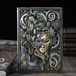 Retro Masquerade Notebook 3D Notebook Witchcraft Office Travel Diary Student Notes Book School Supplies Oddities Decor Gifts