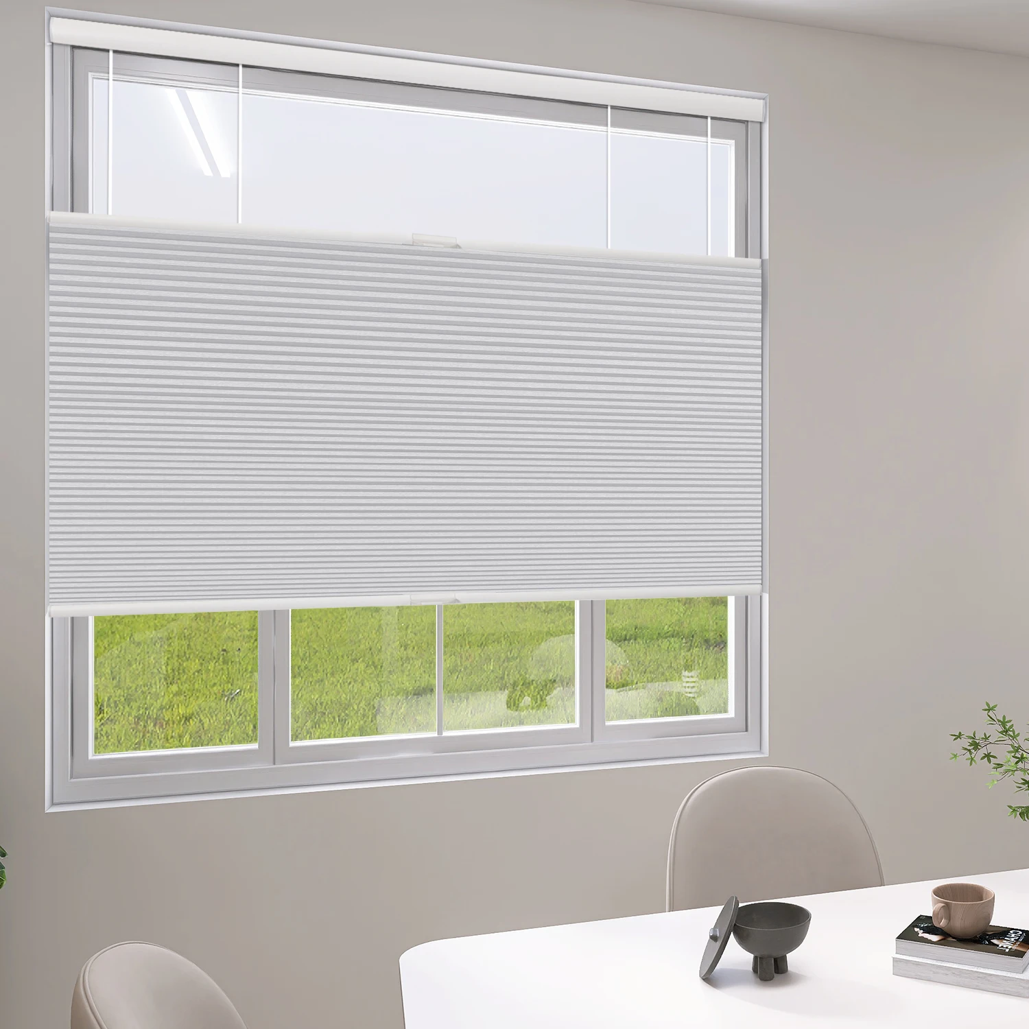 

Blackout Honeycomb Shades Cordless Top Down Bottom Up - Energy Saving Insulated Custom Blinds for Windows