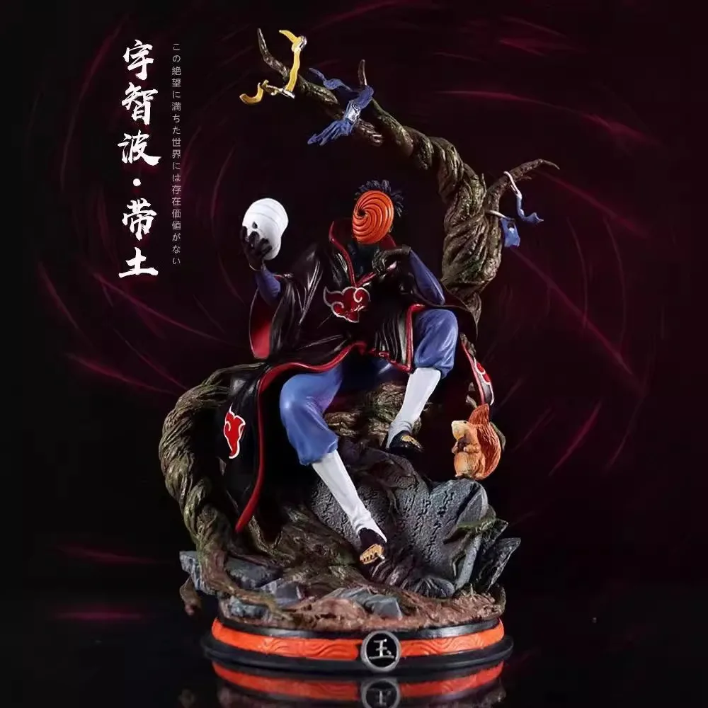 

Obito Tobi Uchiha GK Anime Figure 33cm PVC Static Statue Dual Head Sculpt Akatsuki Ninja Collectible Model Display Ornament Gift