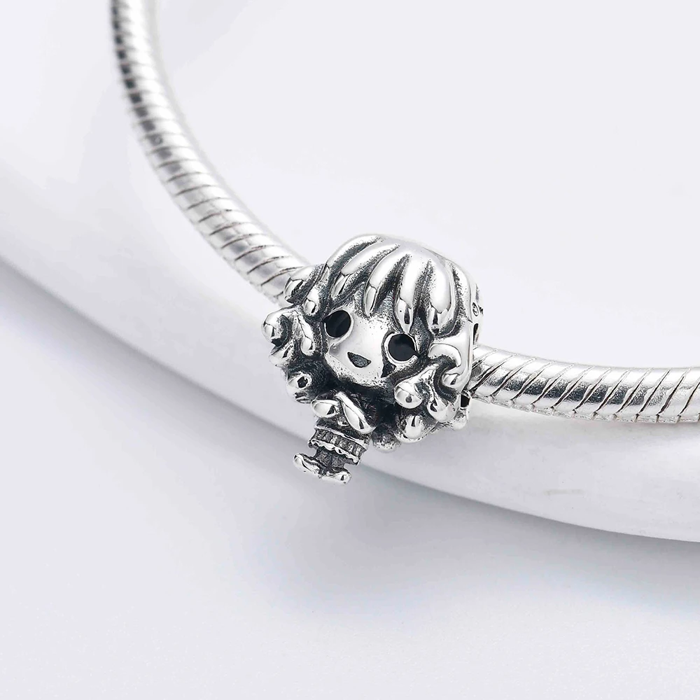 Miniso Disney 925 Silver Boys Girls Hats Castle Charm Beads Fit for Original Bracelets DIY Women\'s Jewelry Accessories Gifts