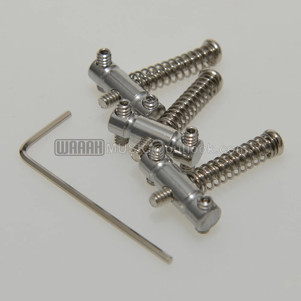 3pcs Guitar Bridge Saddles Inner-hexagon Screws Compensated Guitar Bridge Saddles Brass Material For Tlcaster Guitar Replacement