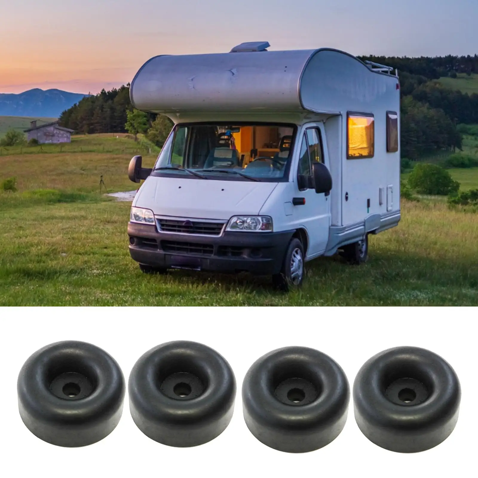 

Spare Parts Replacement Black Rubber Bumpers for Trailer Ramp Door 2.5 Inch Cargo Truck Accessories