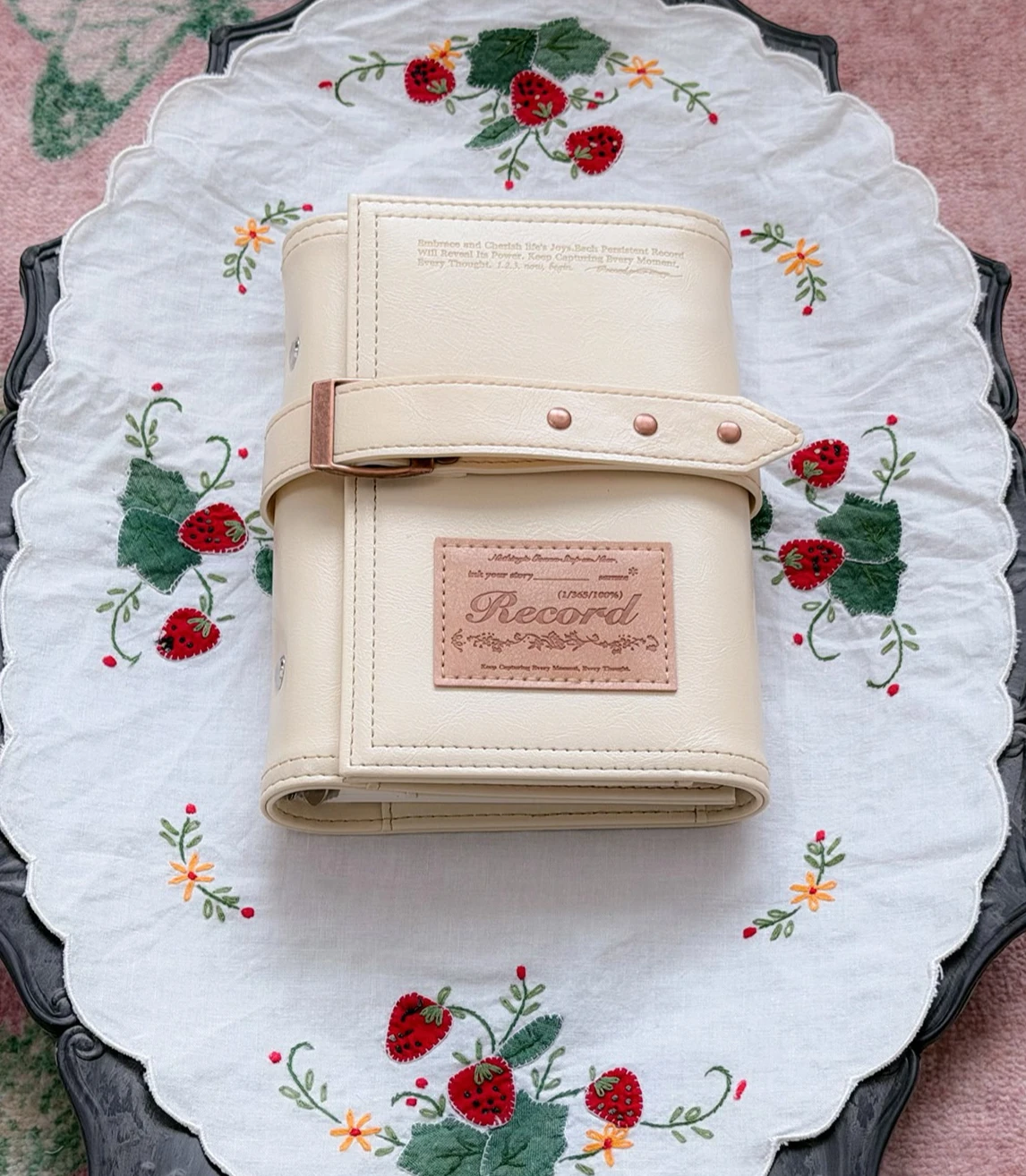 Vintage A6 3-Fold Leather Refillable Notebook, Premium 6-Ring Binder Diary, Portable Handmade Journal for Daily Planning