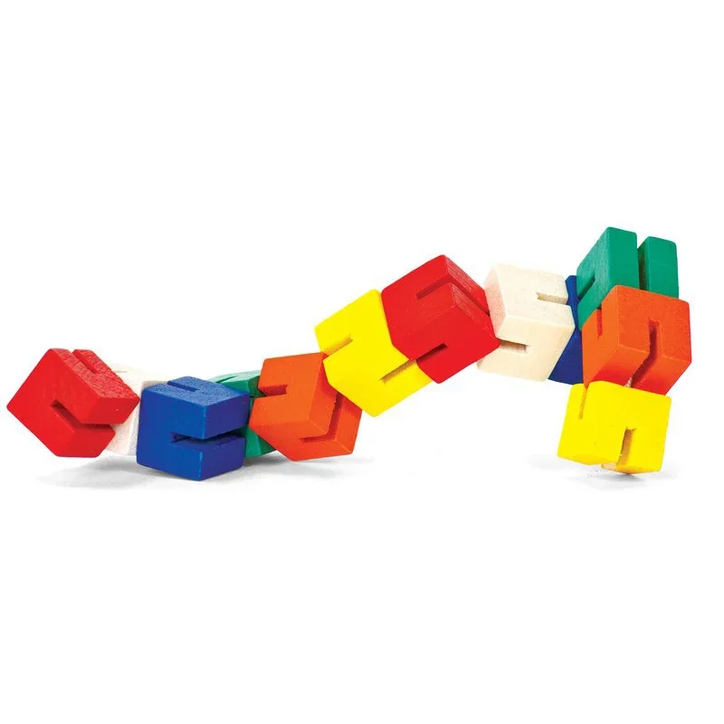 Colourful Wooden Twisty Blocks Toy Wooden Sensory Stress Relieve Toy For Kids Adult Various Change Sensory Interesting Kids