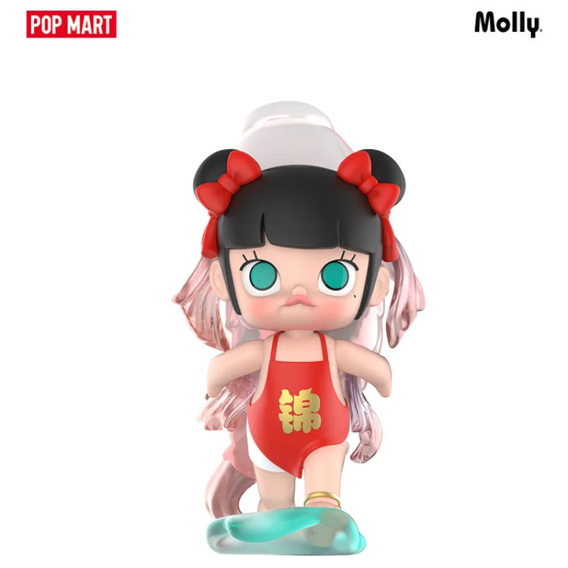 POP MART-figura de acción de Molly y Koi, juguete bonito, 100%