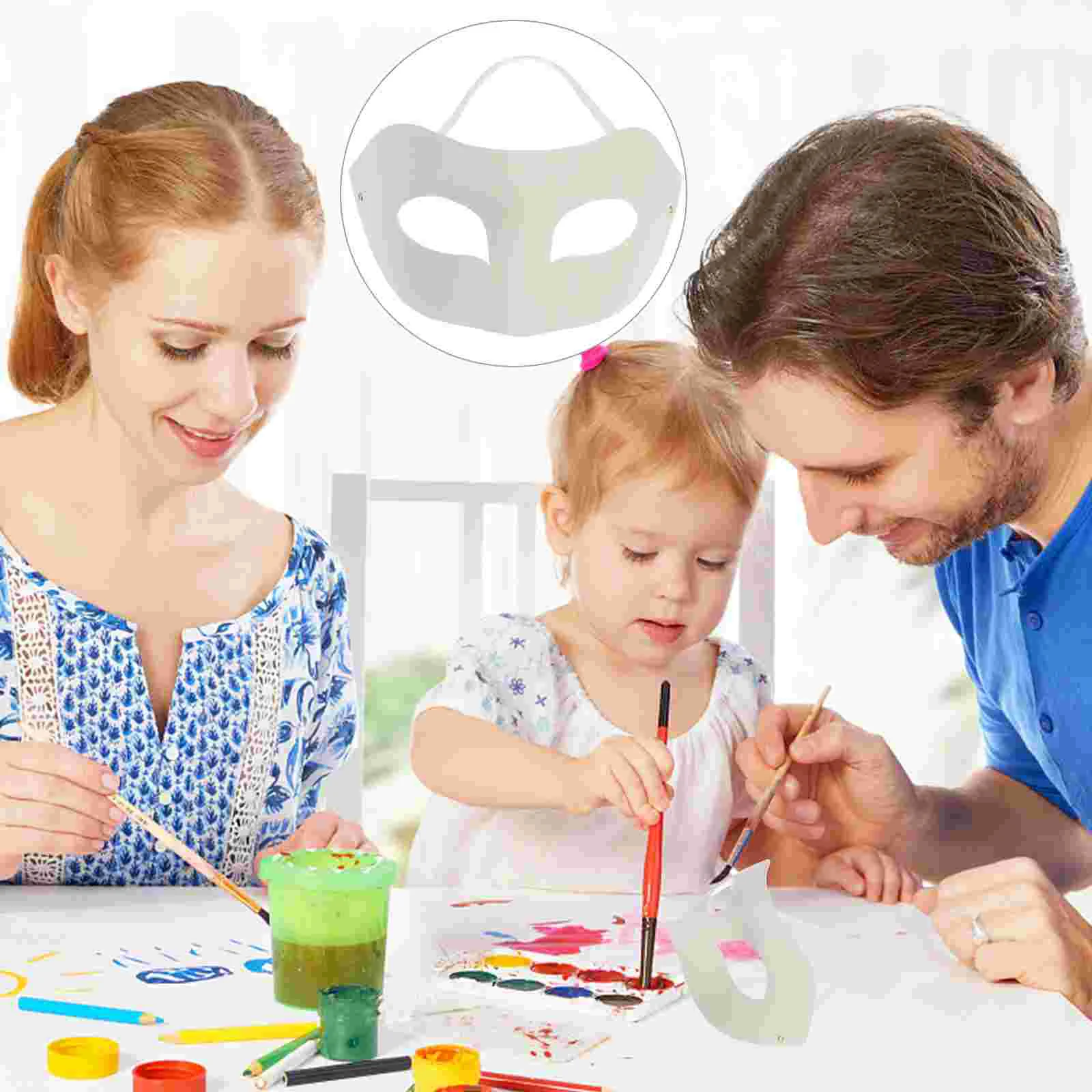 15-delige DIY pulpmasker Halloween-maskerade voor vrouwen Witte feestlege blanco maskers Maskerade