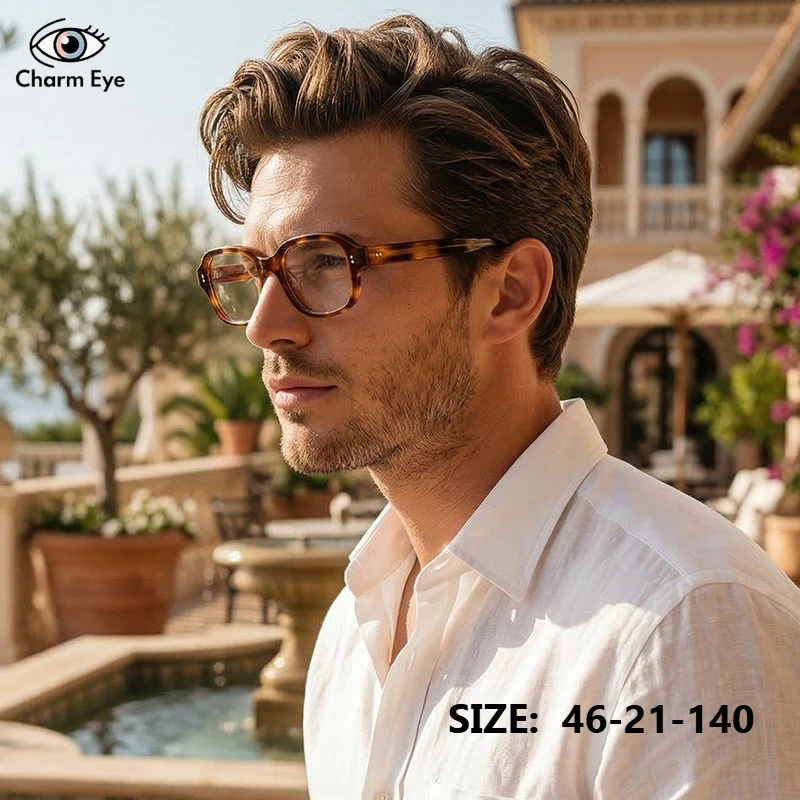 

New Men Acetate Eyeglass Frame High-end Square Classic Retro Optical Myopia Glasses Women Anti Blue Light Prescription Eyewear