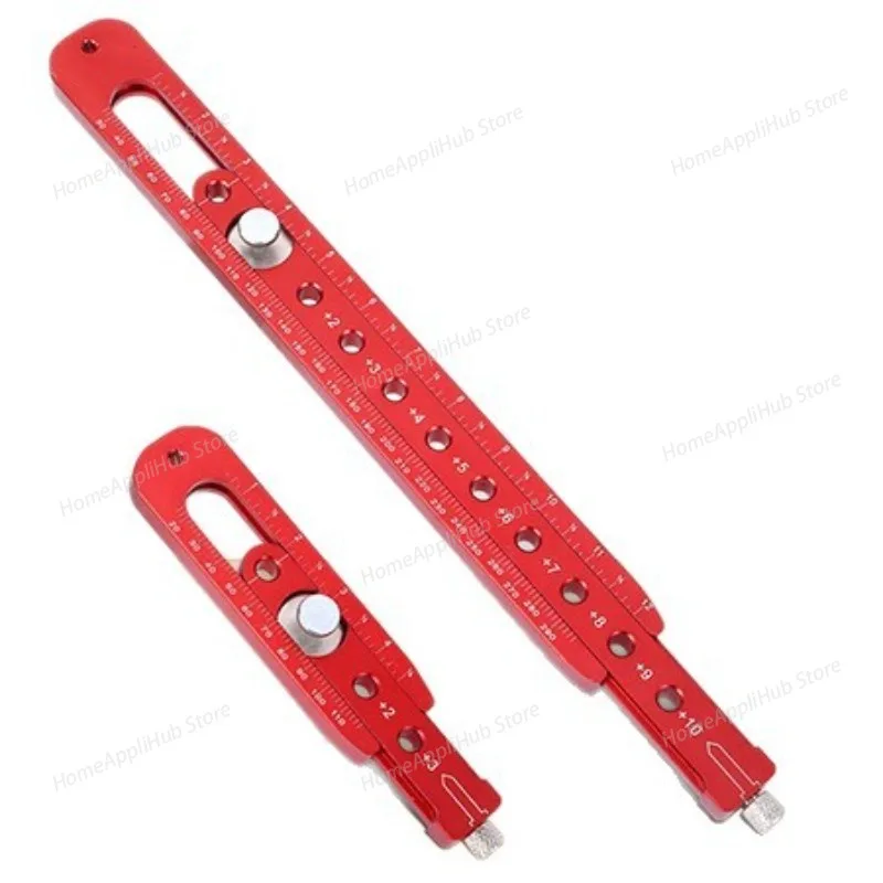 Aluminum Alloy Woodworking Compass and Ruler, Adjustable Metal Circle Drawing Ruler, A Perfect Tool for Drawing Circles