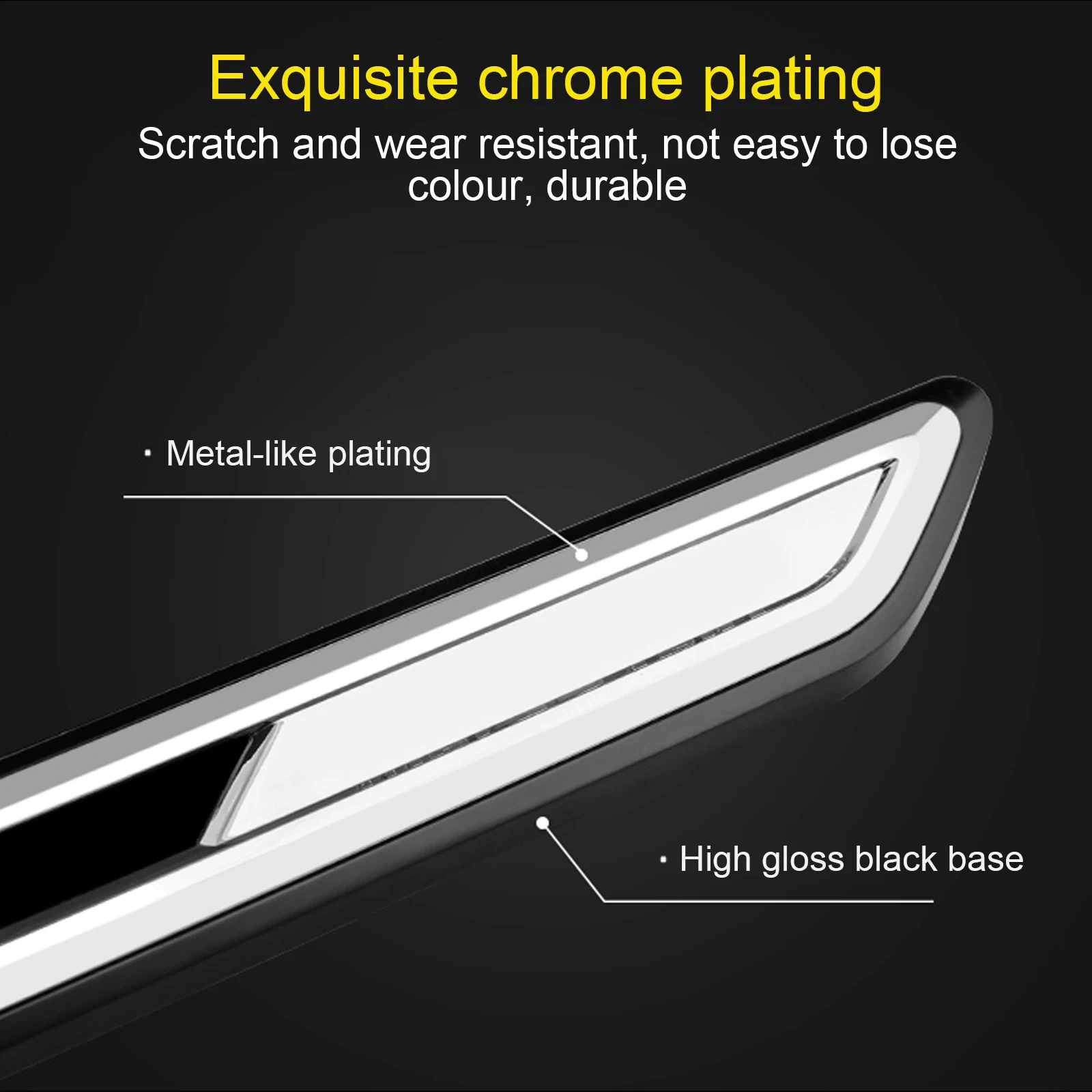 2PCS For VW Magotan Passat B8 With Rline Car Styling Car Chrome Car Side Fender Decoration Sticker Fender Trim Accessories