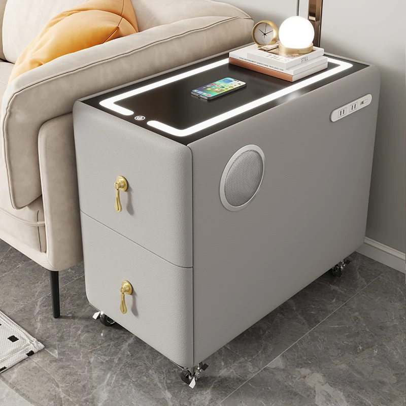 

Smart Nordic Nightstand Bedroom Cabinets Luxury Drawers Bedside Table Narrow Space Saving Wood Trendy Muebles Hotel Furniture