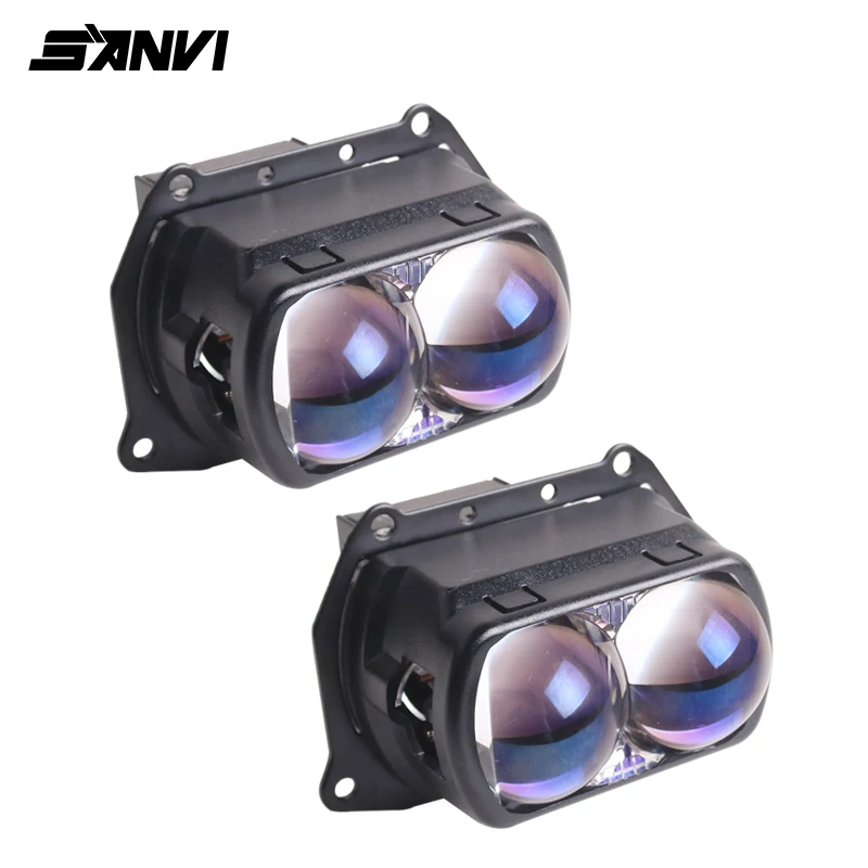 Sanvi LK2 68w Led Headlights Matrix Lens Four Lamp Cups Design Module 5500k Car Projector Lens  Accessories