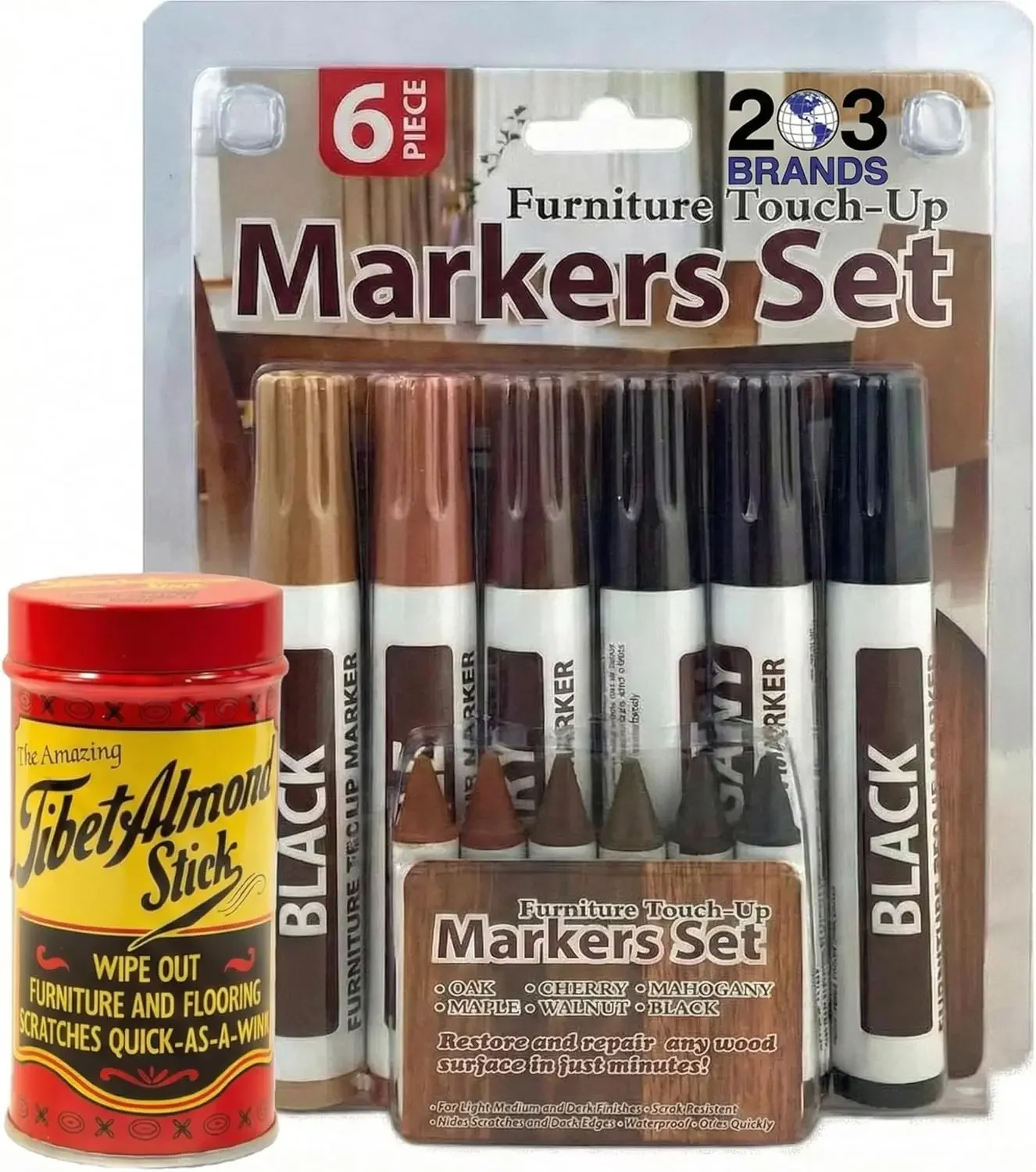 

Wood Scratch & Stain Remover Kit - Fix Furniture, Floors & More