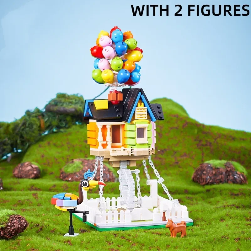 크리 에이 티브 기술 조립 모델 키트 풍선 하우스 MOC 빌딩 벽돌 STEM 교육 건설 장난감 모든 연령대를위한 선물