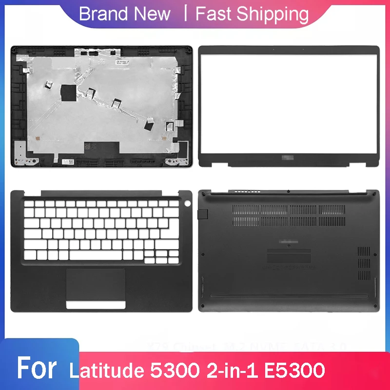 حافظة قاعدة سفلية لـ Dell Latitude ، 2 في 1 ، E5300 ، غطاء علوي خلفي lpaptop Laptop Laptop ، إطار أمامي ، غطاء خلفي علوي بمسند اليد ، أسود ، جديد