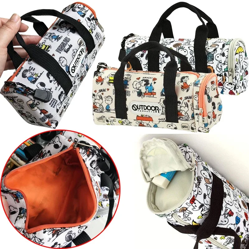 

18cm Snoopy Student Large Capacity Pen Case Anime Children Personalized Creative Handbag Styling College Student Stationery Box