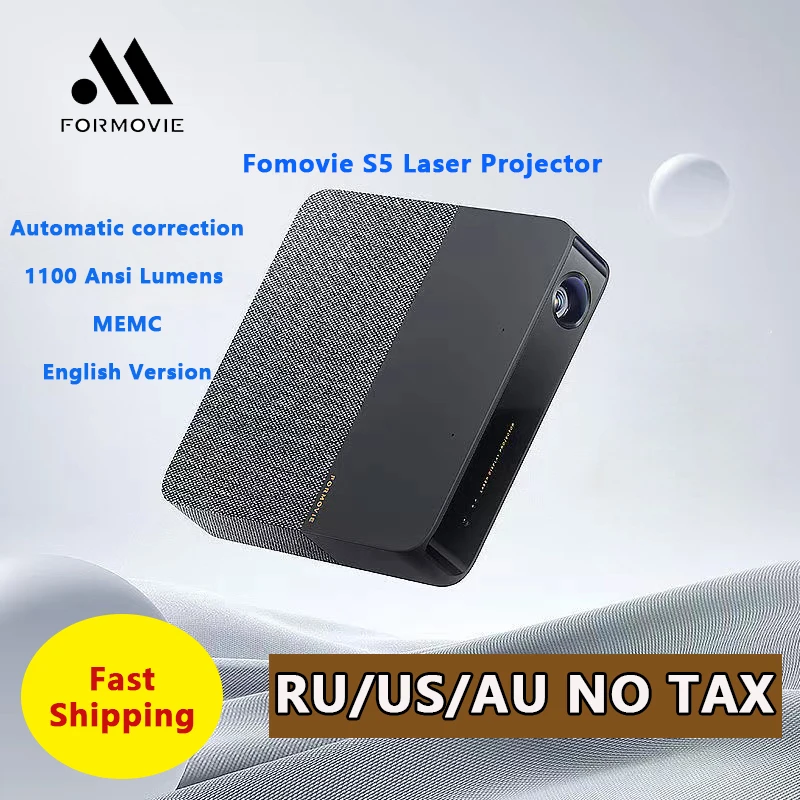 Formovie S5 1080P laserowy projektor 1100Ansi lumenów do kina domowego przenośny Mini ALPD MEMC Beamer