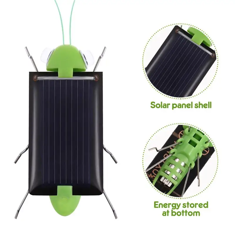 Solar S falso alimentado insectestic broma truco saltamontes energía simulación energía insectos cucarachas broma