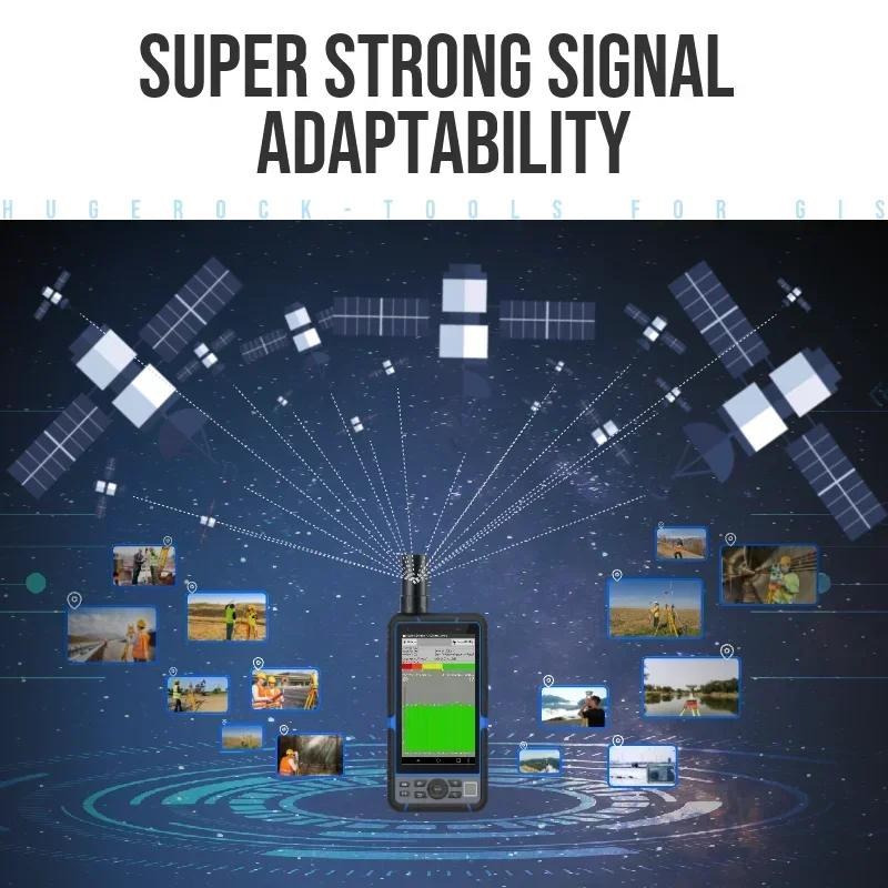 HUGEROCK G60F Satellitennavigationssystem GNSS-Antenne RTK PDA's Robuster Touchscreen in Industriequalität Android