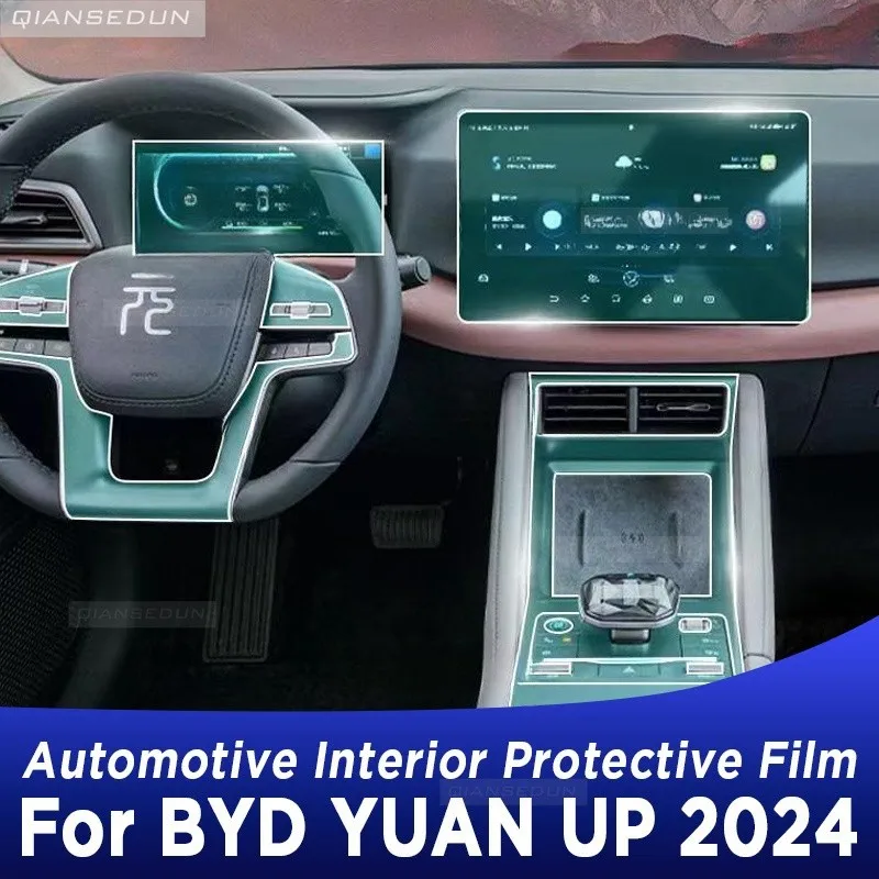 

For BYD YUAN UP 2024 Gearbox Panel Dashboard Navigation Automotive Interior Protective Film TPU Transparent Anti-Scratch