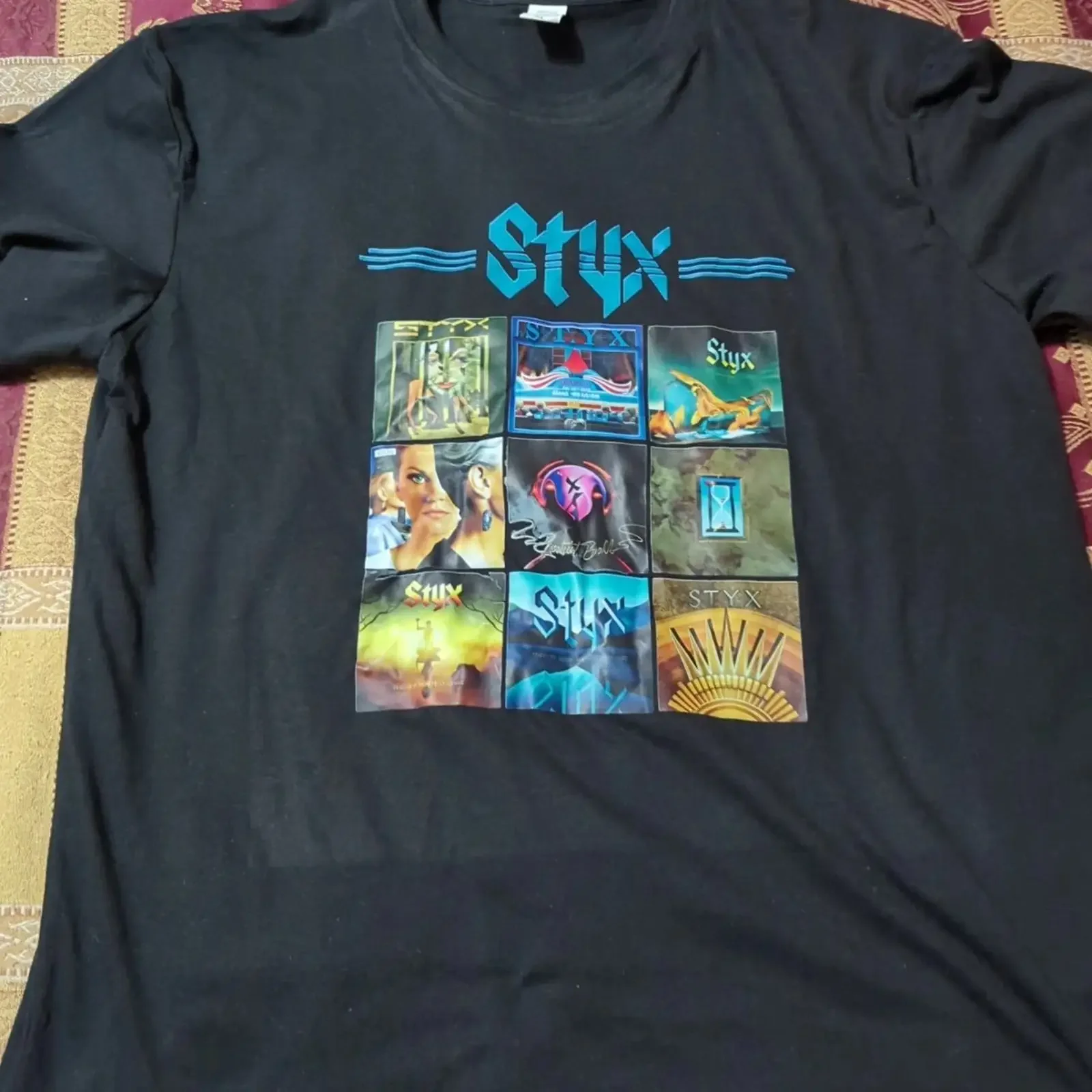 Camiseta Styx Many Albums vintage Washed Stylish Breathable Slightly Casual designer clothes streetwear graphic