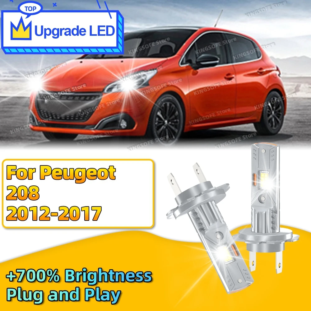 

2/4 шт. фара H7 светодиодная автосветильник 200 Вт CSP чип супер яркая лампа 6000K для Peugeot 208 2012 2013 2014 2015 2016 2017