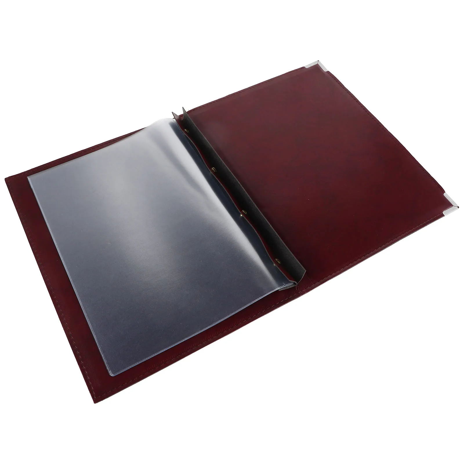 

Transparent PVC Recipe Book Menu Cover Clear Holders for Restaurant Books Carte Clip Large Capacity Removable Pages Versatile