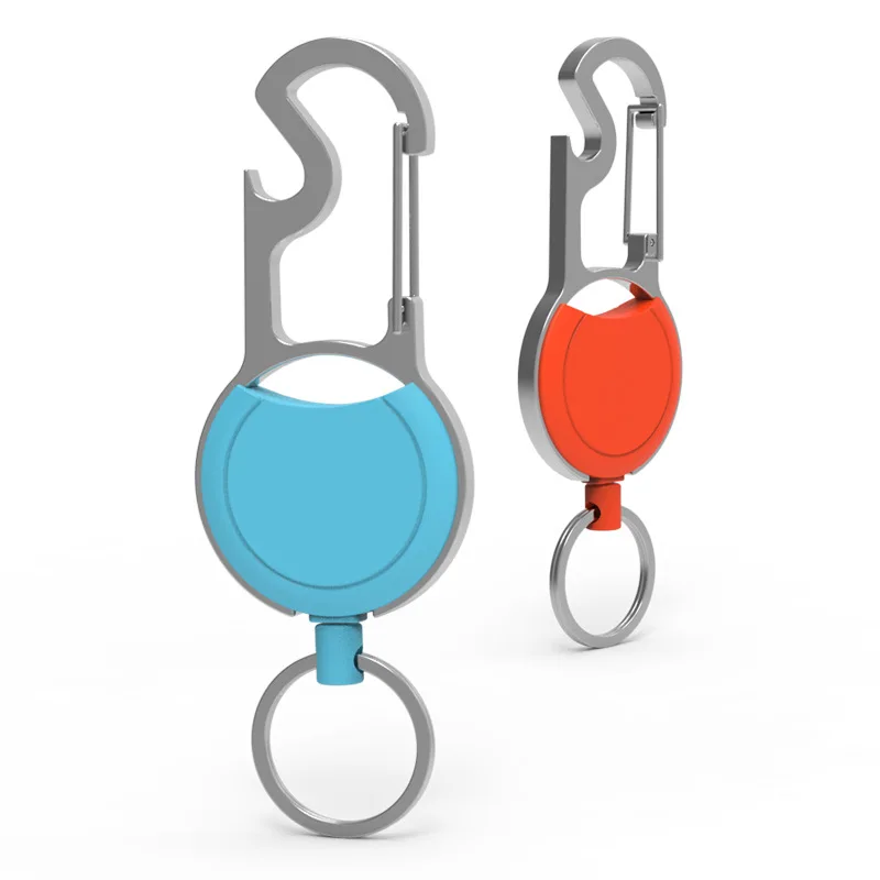 Outdoor Multi-purpose Badge Reels Tactical Backpack Retractable Keychain Hooks Fishing Climbing Outing Outdoor Useful Tools