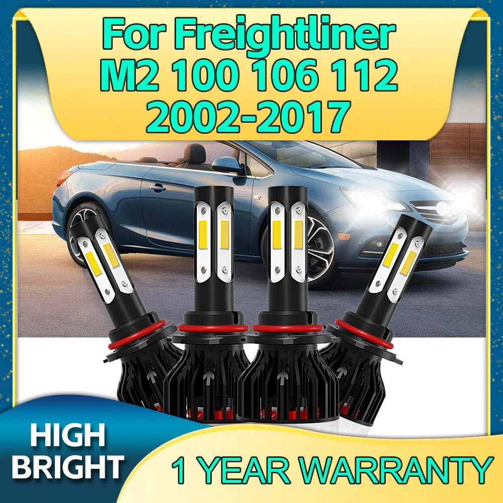 

2/4Pcs 180W LED Car Headlight 9005 9006 30000LM Bulb For Freightliner M2 100 106 112 2002 2003 2004 2005 2006 2007 2008-2017