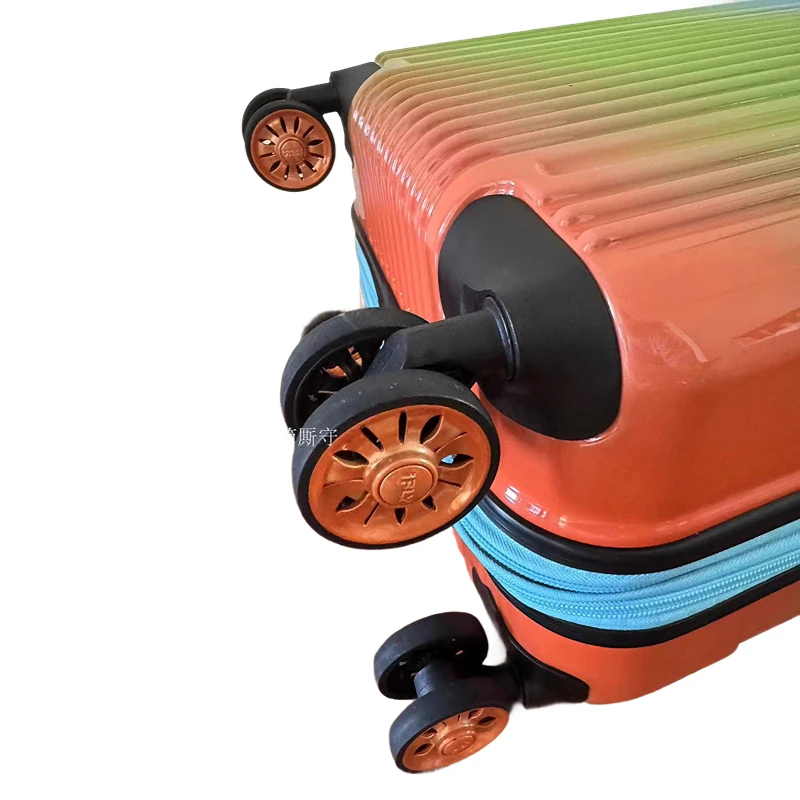 กระเป๋าเดินทางแบบขยายได้สีไล่ระดับ 360 °   กระเป๋าเดินทางล้อลากแบบหมุนได้, กระเป๋าเดินทางแบบมีล้อลาก ไม่มีกุญแจล็อค