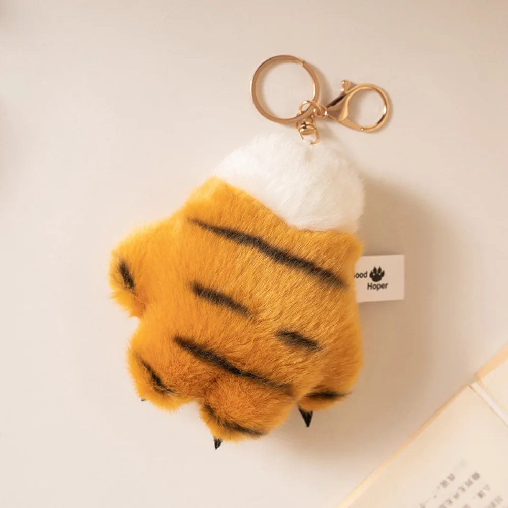 Cute Design Claw Tiger Head Keychain Stuffed Keychain Paw Holder Tiger Claw Pendant 10cm Tiger Phone Accessories