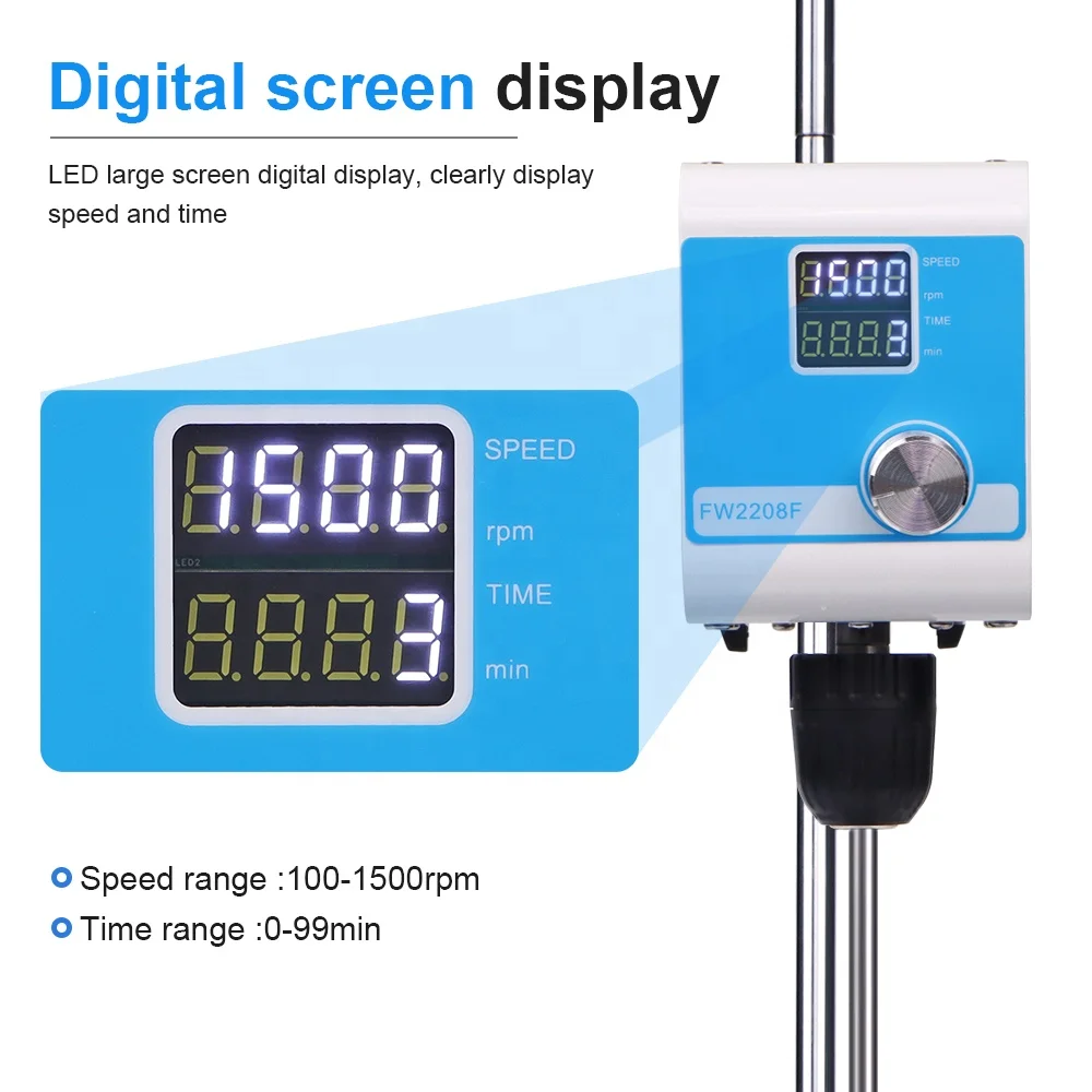 Factory Supplier 5L Stirring Overhead Machine Constant Speed Electric Digital Laboratory Overhead Mixer Stirrer