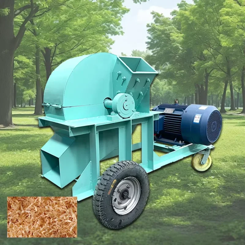 Mobile  engine electric Tree Branch Leaves Timber Wood Crusher Shredder machine wood branch stalk crusher machine