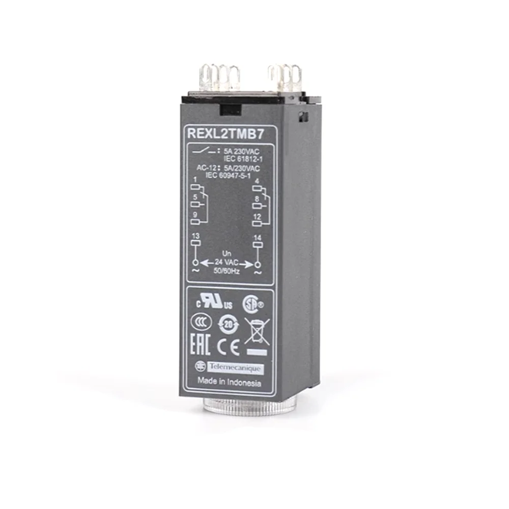 100% Original Schneider Zelio Time REXL2TMB7 0.1s-100h AC 24V Power On Delay Timer REXL2-TMB7 Electricity Delay Contactor Relay