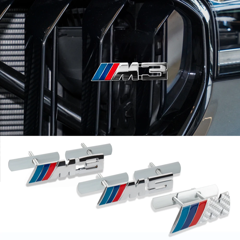 Auto Front Grille Emblem S Line Badge Car Body Decoration Sticker For BMW M M3 M5 POWER F01 F20 F10 F13 F15 F16 F30 F34 F32 F31