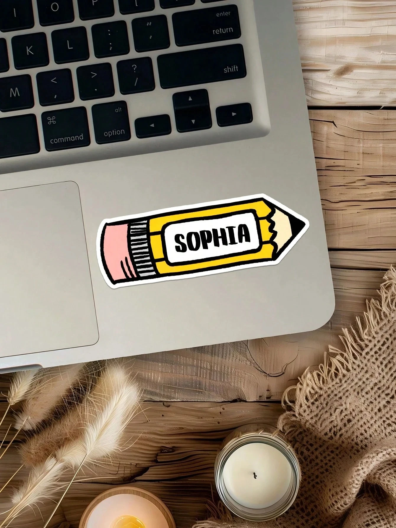 Customized Cartoon Stationery Shape Stickers Book Label Name Pencil Crayon Back To School Teacher Colorful Cute Kawaii