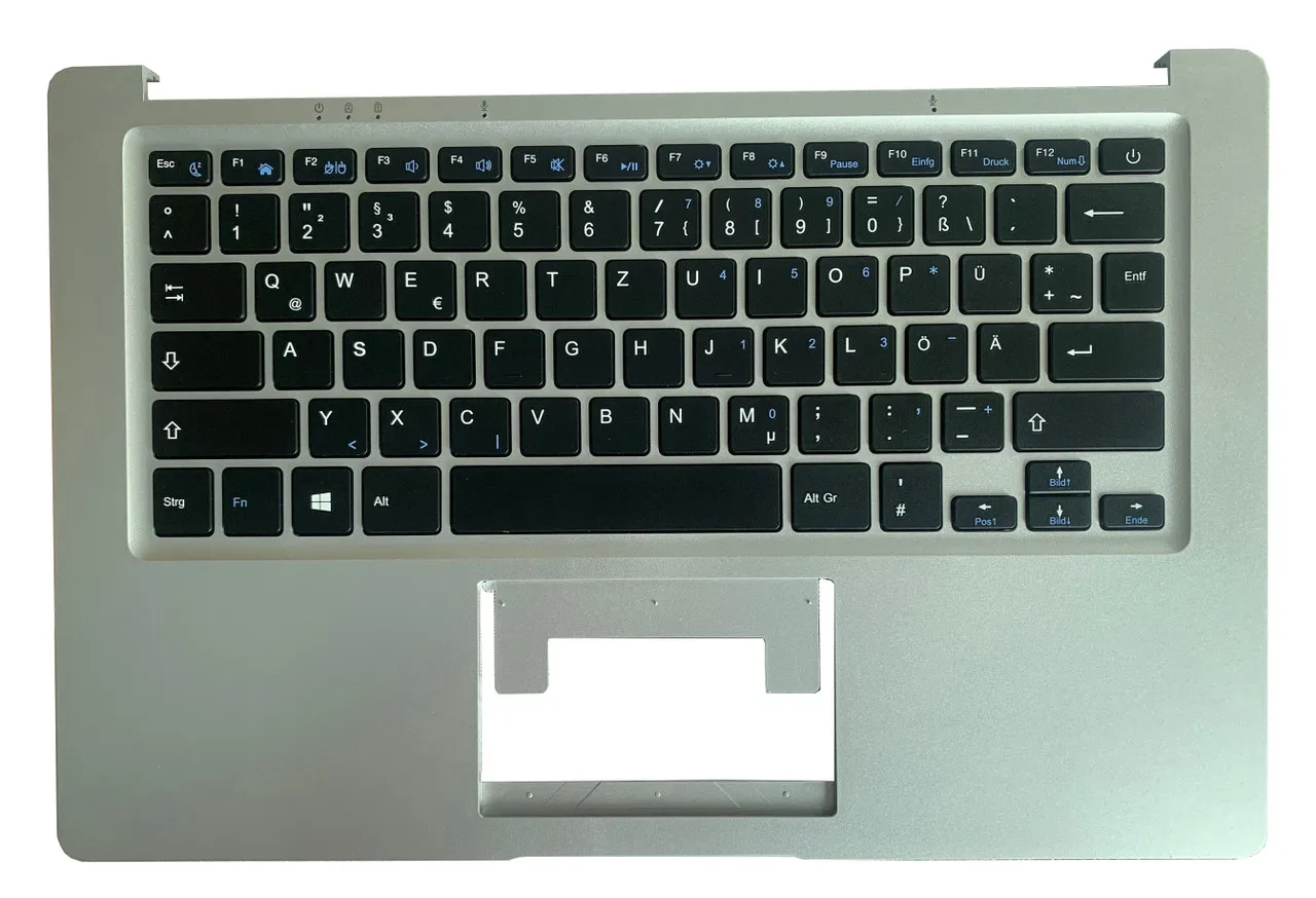 

Подставка для рук и клавиатура для ноутбука Fusion5 LapBook T90B + Pro 64 ГБ 14,1 серебристый верхний чехол с черной немецкой клавиатурой GR