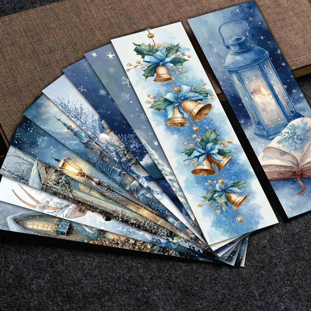 

30 шт. синие рождественские закладки, водонепроницаемые книги для чтения ноутбука, Harajuku, мультяшная гитара, телефон, Guka, велосипедная закладка