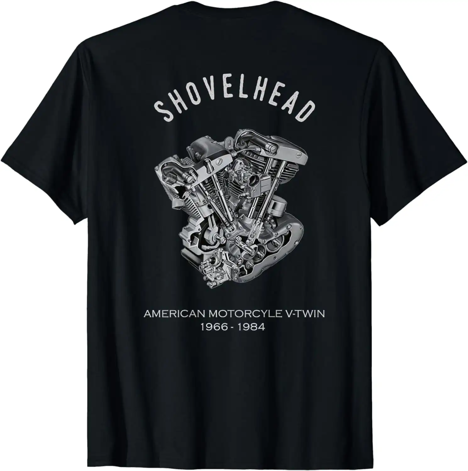 

Vintage H-D Motorcycle V-twin Shovelhead Engine T-Shirt 100% Cotton O-Neck Short Sleeve Summer Casual Mens T-shirt Streetwear