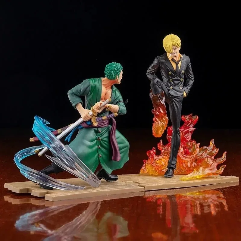 15cm Anime One Piece Figure Luffy Sanji Zoro Battle Warrior Figurine Model PVC Collection Desktop Action Figure Toy Kid Gifts - view 3