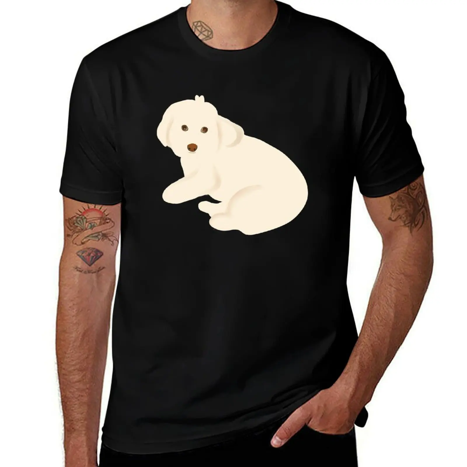 Camiseta con estampado de perro Maltipoo, camiseta informal navideña