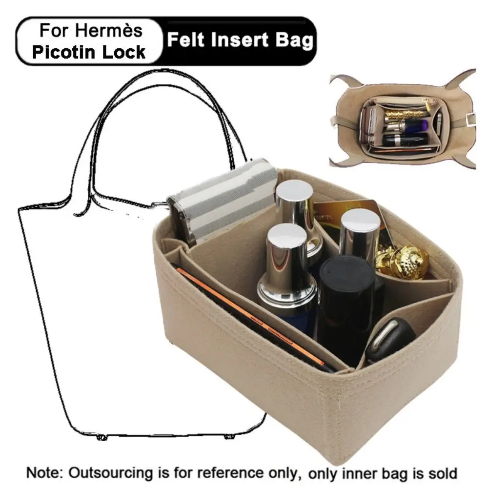 ورأى حقيبة يد إدراج حقيبة سعة كبيرة متعددة جيب محفظة بطانة حقيبة دعم المحمولة حقيبة داخلية لقفل بيكوتين 18/22/26 #3