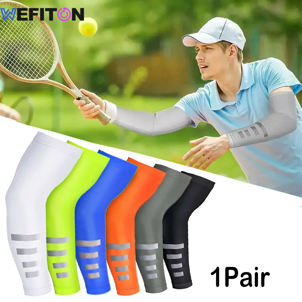 Set aus fingerlosen Handschuhen und Armstulpen – Daumenloch-Strickärmel für Laufen, Radfahren, Fitnessstudio – Herren und Damen (1 Paar)