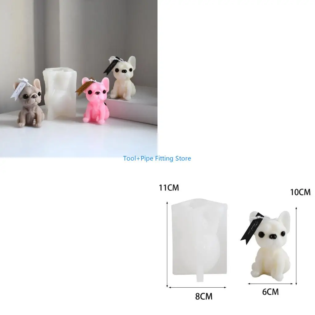 

F92B Silicone Mold for Handmade Soap Resin, Puddings, Chocolate Making Fondant Mould Little Dog Shaped