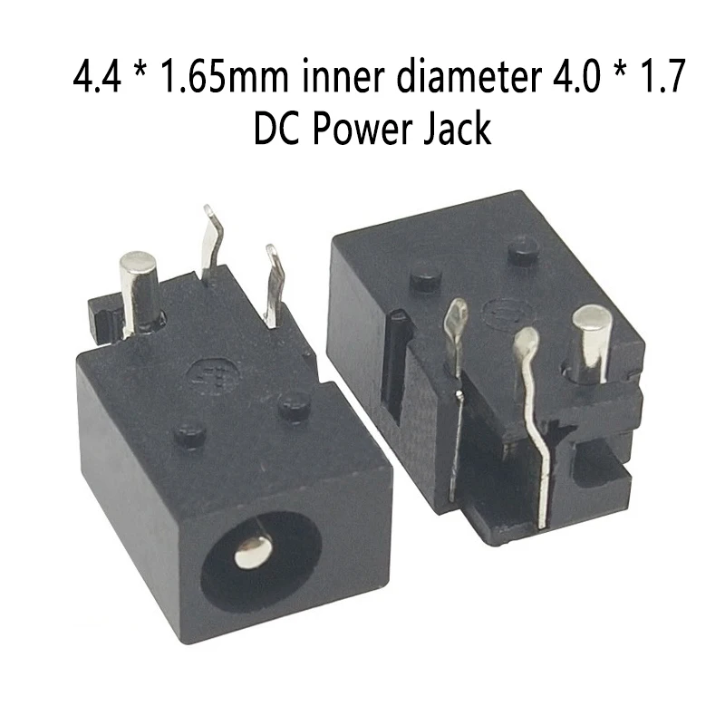 

5-10 шт. DC-023 4,0 мм x 1,7 мм, черный разъем питания постоянного тока DC023 4,0*1,7 мм 4,0x1,7 1,7 мм, игольчатый гнездо постоянного тока 4,4*1,65