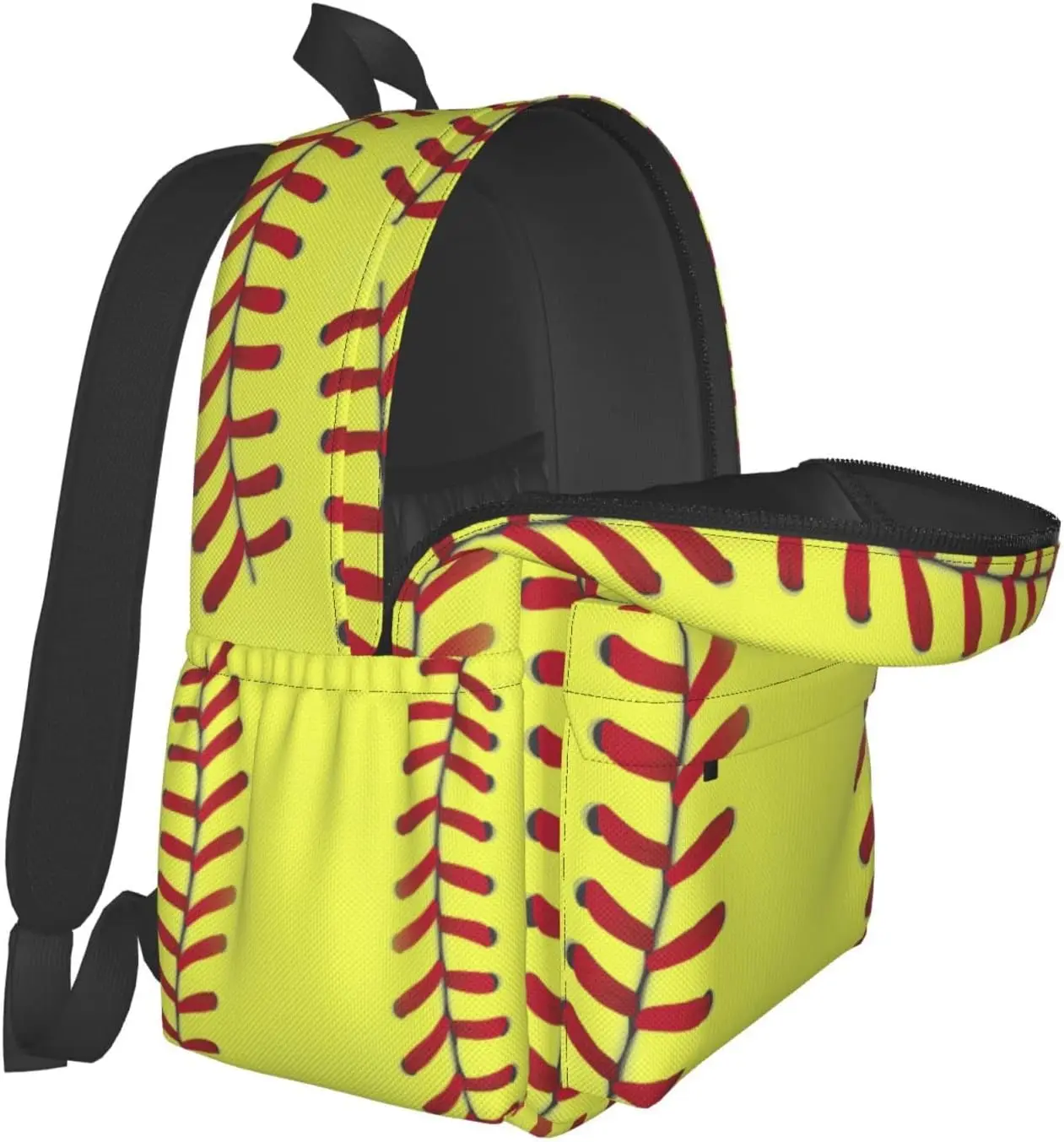 Softball Pattern Backpack Casual Daypacks, College Bag Laptop Backpacks, Backpacks for Boys Girls Children and Adult