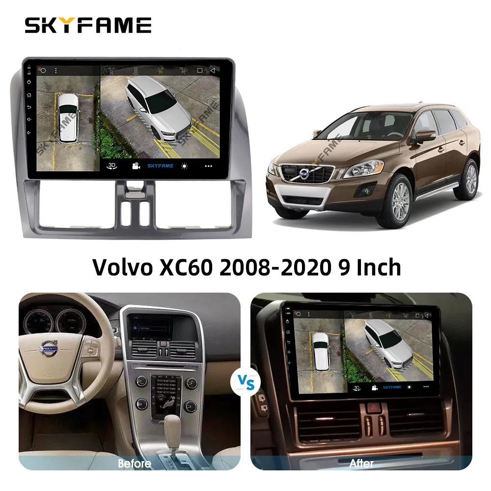 SKYFAME รถกรอบ Fascia อะแดปเตอร์กล่อง Canbus ถอดรหัส Android วิทยุ Dash ชุดแผงติดตั้งสําหรับ Volvo XC60