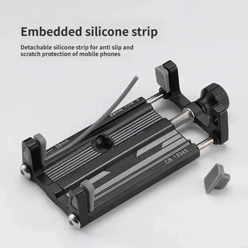  Sturdy Aluminum Motorcycles Phones Bracket Adjustable Angles Simple Installs for Horizontal Or Vertical Screen Positioning