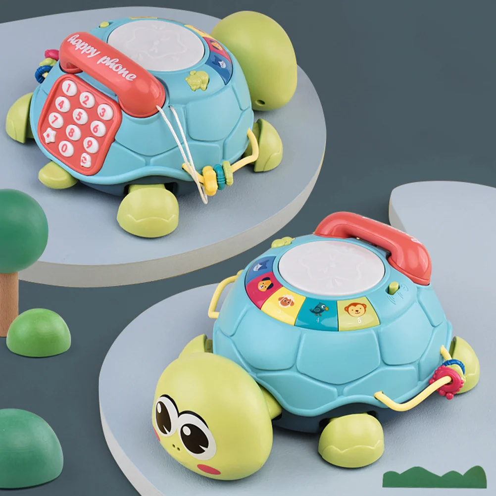 Macchina per l'apprendimento precoce della storia Dispositivo per l'apprendimento musicale per bambini a forma di tartaruga dei cartoni animati Lettore musicale interattivo per bambini Tempo di riproduzione sensoriale