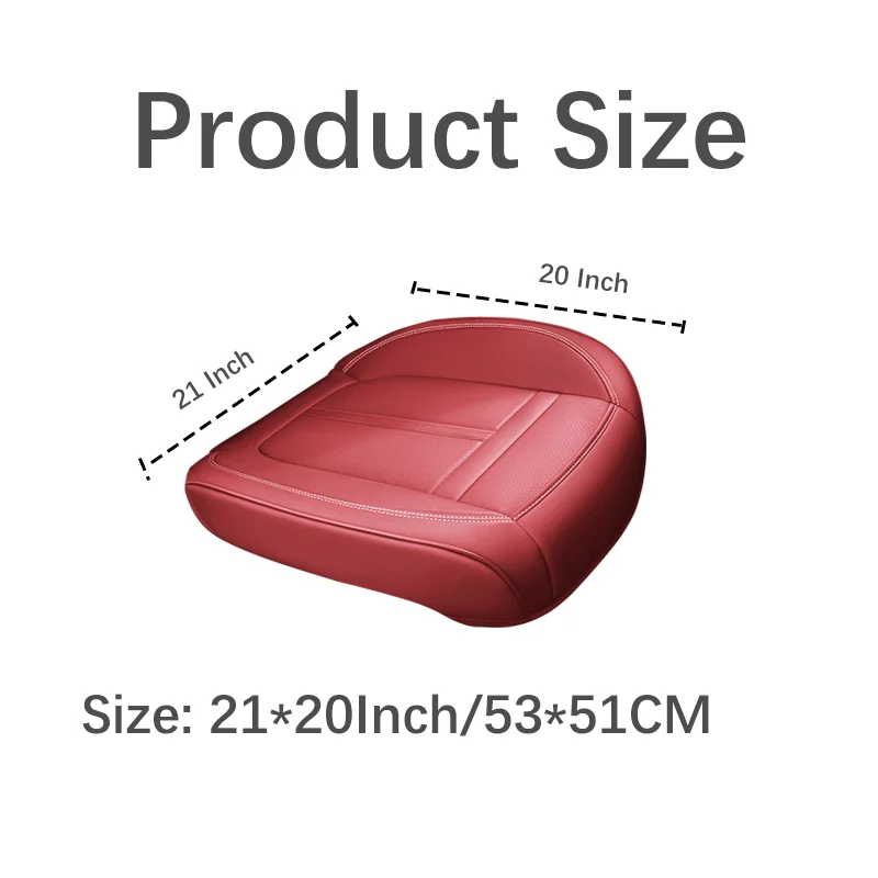 1PCS Nappa Leather Car Seat Cover Full Wrap Bottom Car Seat Cushion Durable Anti-Slip Driver Car Seat Protector Accessories